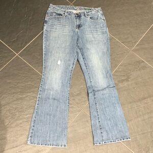 Style&Co Distressed Denim Flare Leg Size 10